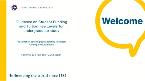 Thumbnail for entry Guidance on student funding and fee levels