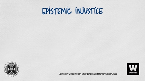 Thumbnail for entry Epistemic Injustice