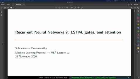 Thumbnail for entry MLP Lecture 10