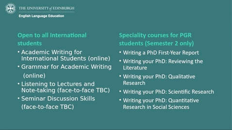 Thumbnail for entry How To improve your academic English skills for international students