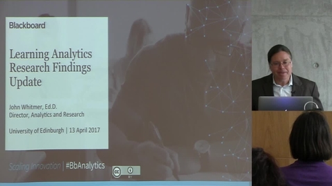 Thumbnail for JohnWhitmer | Surprises &amp; Confirmations in Large-Scale Learning Analytics Research @ Blackboard