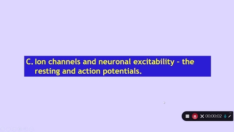 Thumbnail for entry Medical Sciences 1: How does the CNS work? Part 3 Dr Phil Larkman