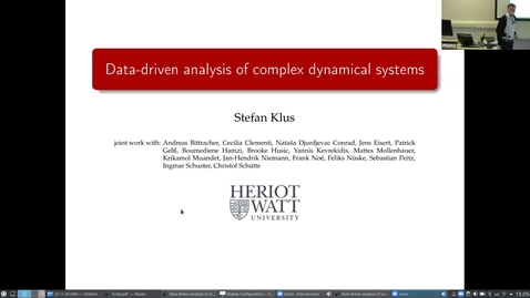 Thumbnail for 23/11/2022 Stefan Klaus: Data-driven analysis of complex dynamical systems