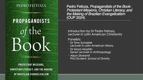 Thumbnail for Book Launch: Pedro Feitoza’s Propagandists of the Book (OUP 2024)