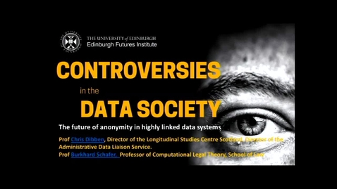 Thumbnail for Burkhard Schafer Data Controversies Week 4  2018 