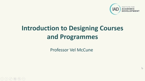 Thumbnail for entry Introduction to Designing Courses and Programmes