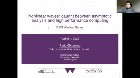 Thumbnail for entry Waves in Complex Continua (Wavinar) - Radu Cimpeanu (University of Warwick)