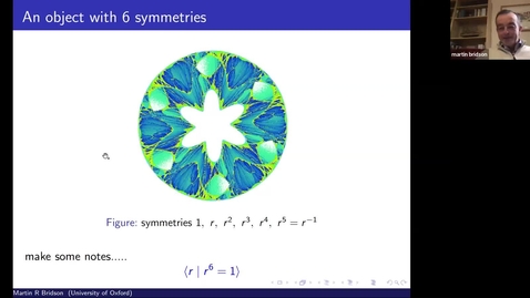 Thumbnail for entry Finite shadows of infinite groups, finiteness properties, and geometry - Martin Bridson