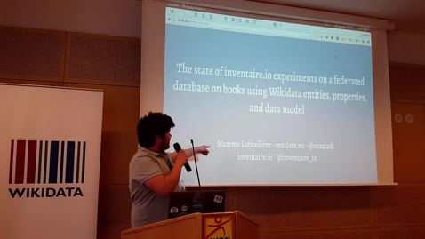 Thumbnail for entry Inventaire: Experiments on a federated database on books using Wikidata - Maxime Lathuilière