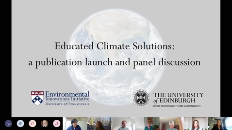 Thumbnail for entry Global University Climate Forum: a publication launch and panel discussion