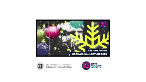 Thumbnail for CDCS Annual Lecture 2025: Dorothy Berry "How Users Imagine Archival Research: JPCA Explore and Digital Curation at the Smithsonian National African American History and Culture Museum"