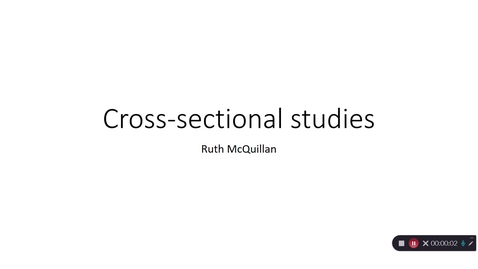 Thumbnail for entry Epi course 3.3 - Cross-sectional studies