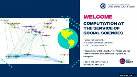 Thumbnail for entry Computation at the Service of Social Sciences