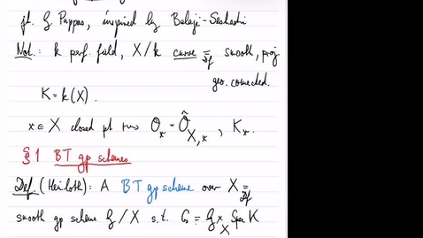 Thumbnail for entry Bundles and Conformal Blocks with a Twist: Michael Rapoport