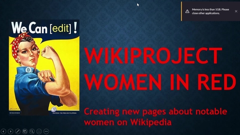 Thumbnail for entry Creating new Wikipedia pages about notable women for International Women's Day