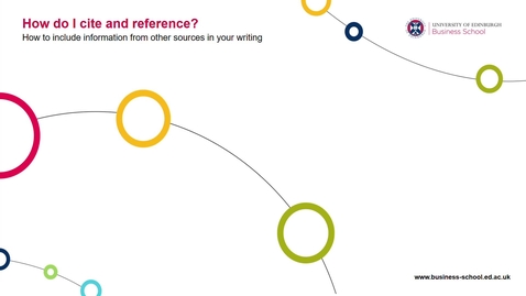 Thumbnail for How do I cite and reference?