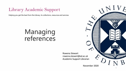 Thumbnail for Managing references