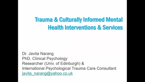 Thumbnail for In Conversation with Dr Javita Narang