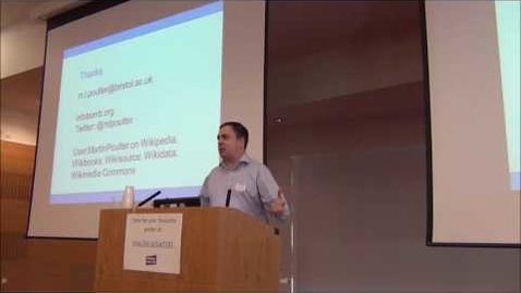 Thumbnail for How academic libraries can support Wikimedia (&amp; vice versa) - Martin Poulter at Repo Fringe 2016