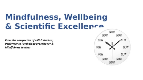 Thumbnail for Wellbeing and Scientific Excellence (24th Nov 2020): Anne