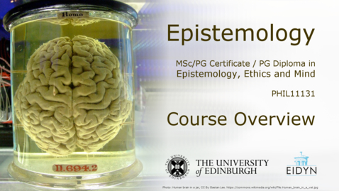 Thumbnail for entry EEM - Epistemology Overview