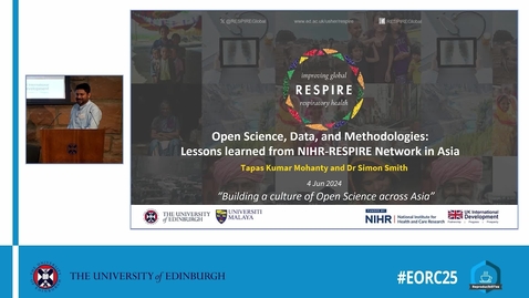 Thumbnail for Open Science, Data, and Methodologies: Lessons learned from the NIHR-RESPIRE Network in Asia | Tapas Kumar Mohanty