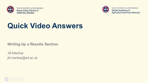 Thumbnail for Quick Answer: Writing Up Results