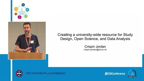 Thumbnail for Creating a university wide resource for study design open science and data analysis (Lightning Talk) - Crispin Jordan