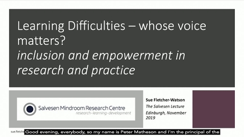 Thumbnail for The Salvesen Lecture 2019