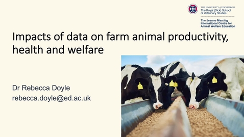 Thumbnail for Impacts of data on farm productivity, health and welfare