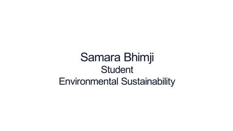 Thumbnail for entry Hear from our students:  MSc Environmental Sustainability