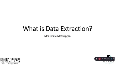 Thumbnail for SR course 7.1 - What is data extraction
