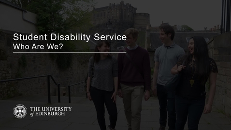 Thumbnail for entry Student Disability Service - Who Are We