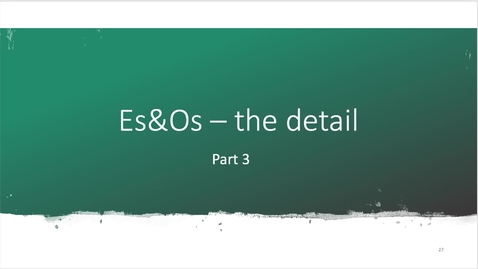 Thumbnail for Part 3 Experiences and Outcomes (Es&amp;Os) in detail October 4th 2020, 10:06:42 am