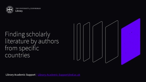 Thumbnail for Finding scholarly literature by authors from specific countries