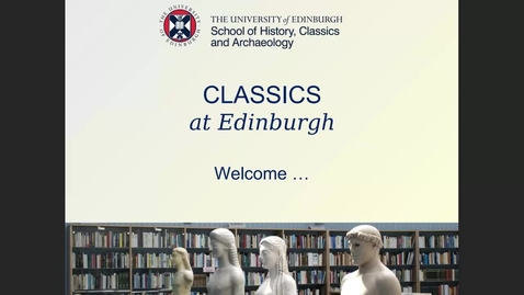 Thumbnail for Welcome week: Welcome from Classics 