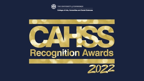 Thumbnail for entry CAHSS Recognition Awards 2022