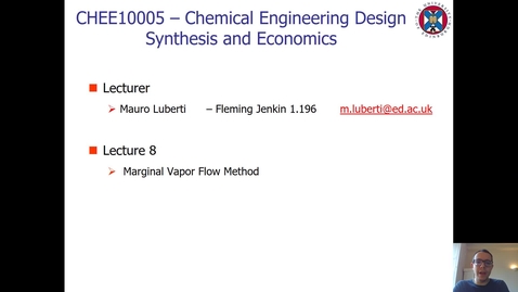 Thumbnail for entry Lecture 8 - Marginal Vapour Flow Method