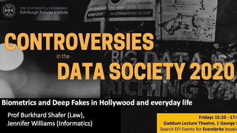 Thumbnail for Deep Fakes, Post-Reality and the Law - Burkhard Schafer