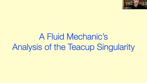 Thumbnail for entry A fluid mechanic's analysis of the teacup singularity - Dwight Barkley