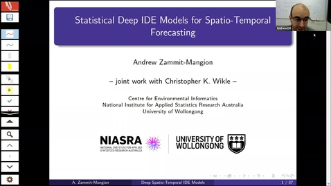 Thumbnail for entry Andrew Zammit Mangion (University of Wollongong)  Title: Statistical Machine Learning for Spatio-Temporal Forecasting