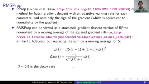 Thumbnail for entry MLP Lecture 05 - Clip 06 - RMSProp