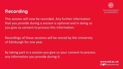 Thumbnail for Offer Holder Information Session - 24th March