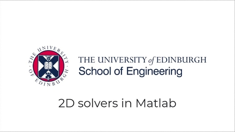 Thumbnail for entry Partial Differential Equations Lecture 9 - MacCormack method in 2D