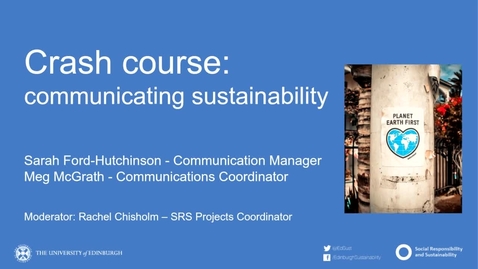 Thumbnail for entry Crash course - communicating sustainability