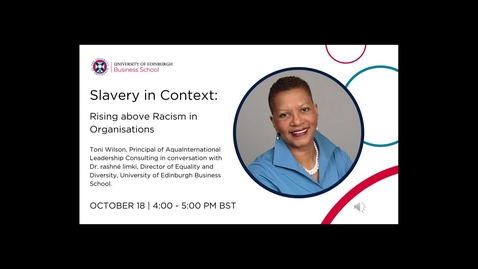 Thumbnail for entry Toni Wilson: Slavery in Context (Full talk)