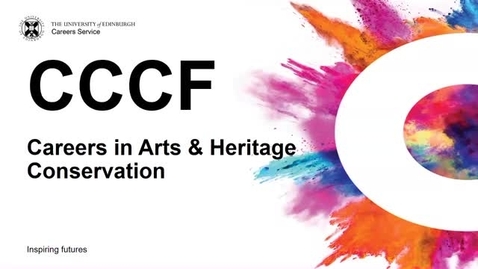 Thumbnail for entry CCCF 2019: Careers in Arts and Heritage Conservation