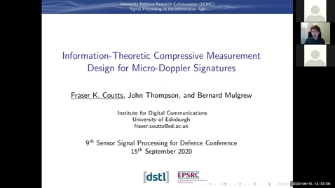 Thumbnail for entry Information-Theoretic Compressive Measurement Design for Micro-Doppler Signatures
