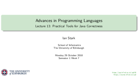 Thumbnail for entry Practical Tools for Java Correctness