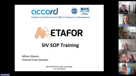 Thumbnail for entry METAFOR SIV Sponsor SOP Training_Cambridge